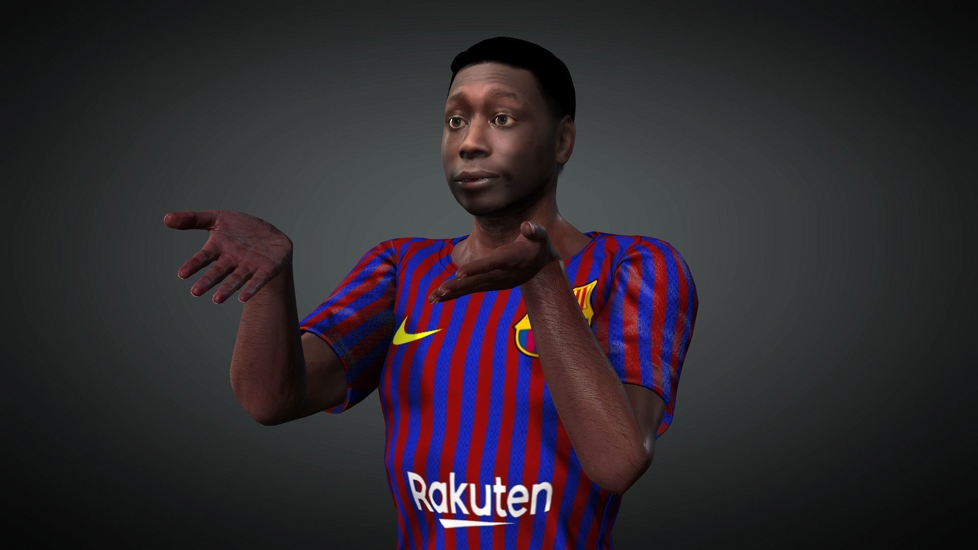 Khabi Lame Tiktok Star Full Rigged with Face rig MORE 100 Morph 3D model_3