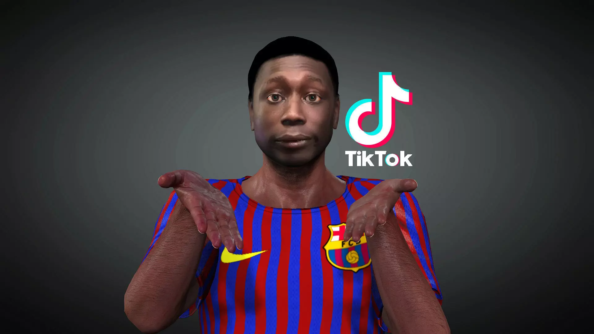 Khabi Lame Tiktok Star Full Rigged with Face rig MORE 100 Morph 3D model_0