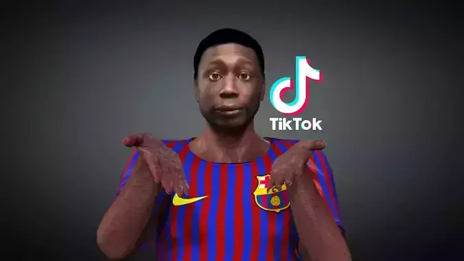 Khabi Lame Tiktok Star Full Rigged with Face rig MORE 100 Morph 3D model