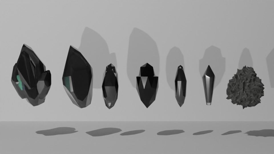 7 Crystals shadows of colored Texture_3