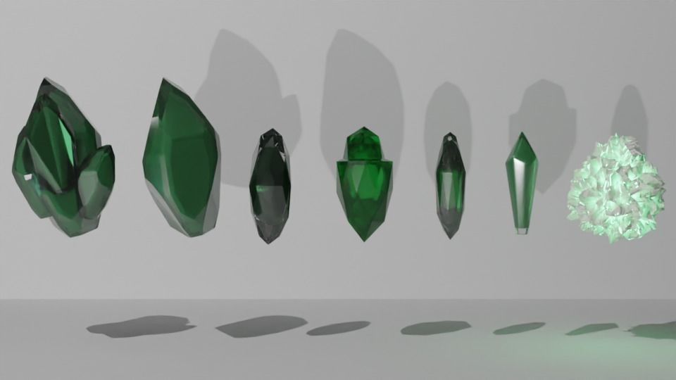 7 Crystals shadows of colored Texture_8