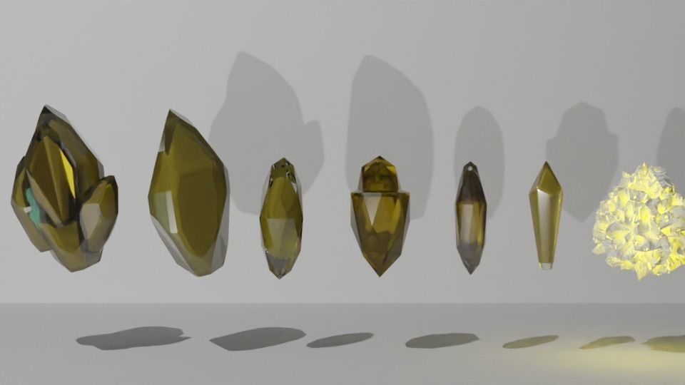 7 Crystals shadows of colored Texture_2