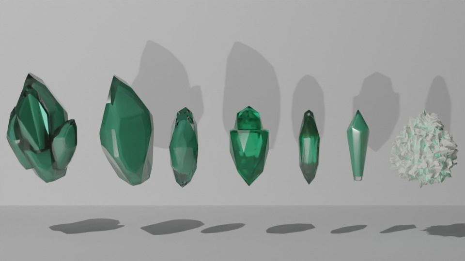 7 Crystals shadows of colored Texture_6