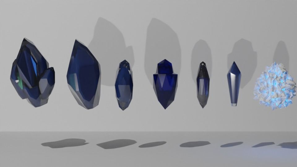 7 Crystals shadows of colored Texture_10