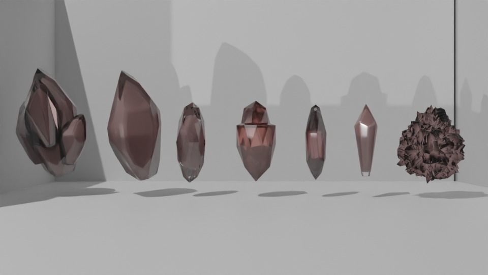 7 Crystals shadows of colored Texture_9