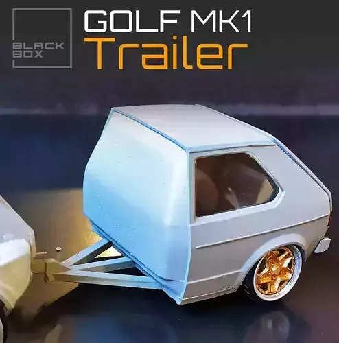 GOLF MK1 TRAILER 1-24 for modelkit and diecast