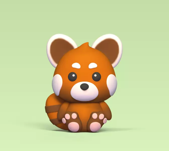Cute Red Panda 3D print model_0