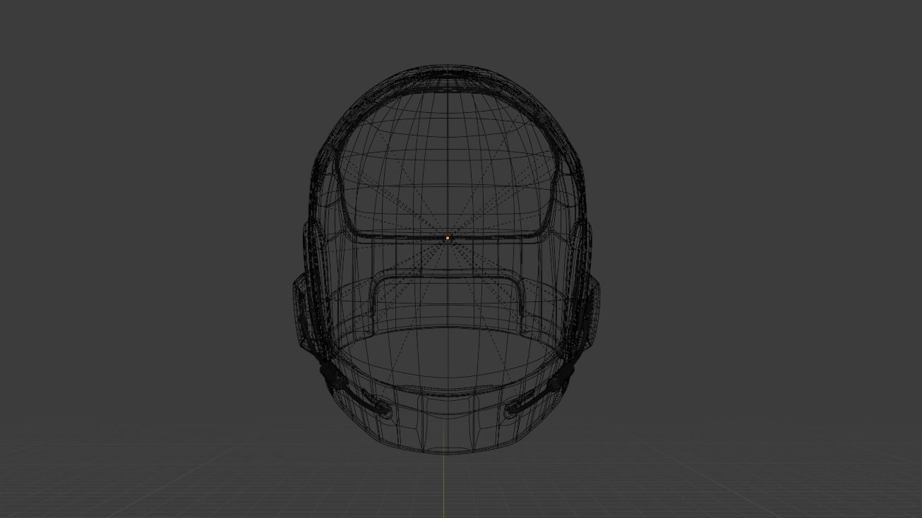 Sci-fi Helmet Low-poly 3D model_7