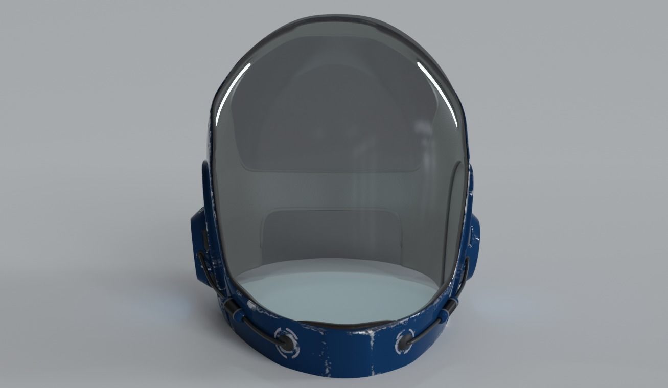 Sci-fi Helmet Low-poly 3D model_2