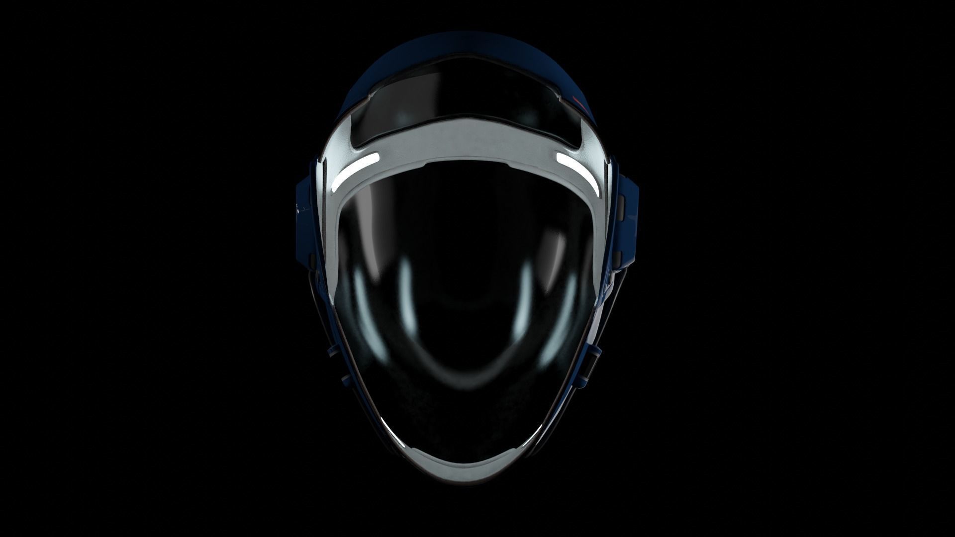 Sci-fi Helmet Low-poly 3D model_1