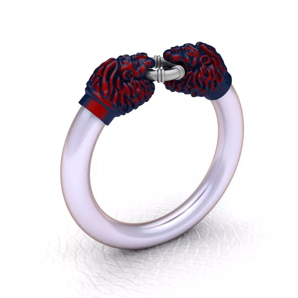 Lion Face Bracelet   3D print model_0