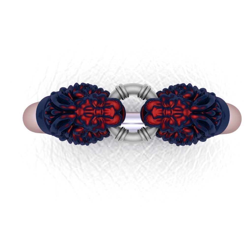 Lion Face Bracelet   3D print model_2