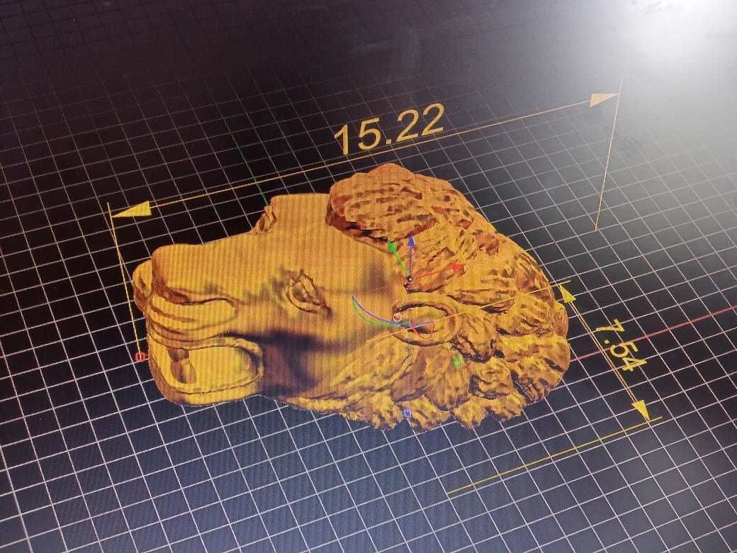 Lion Face Bracelet  02 3D print model_1