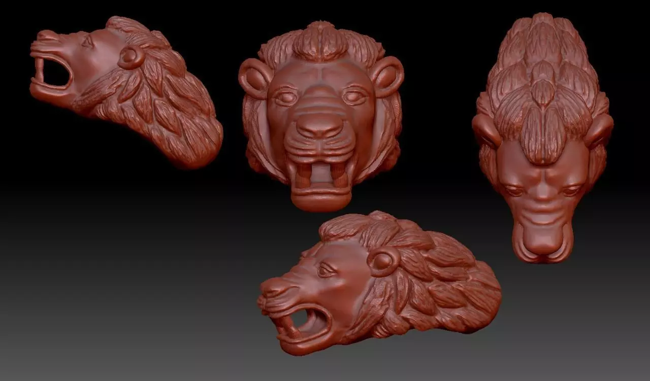 Lion Face Bracelet  02 3D print model_0