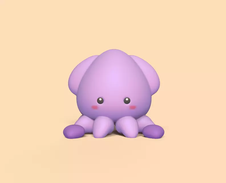 Little Squid 3D print model_0