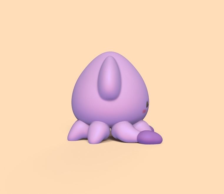 Little Squid 3D print model_1