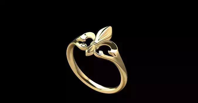 ring fleur de lis anel flor de liz