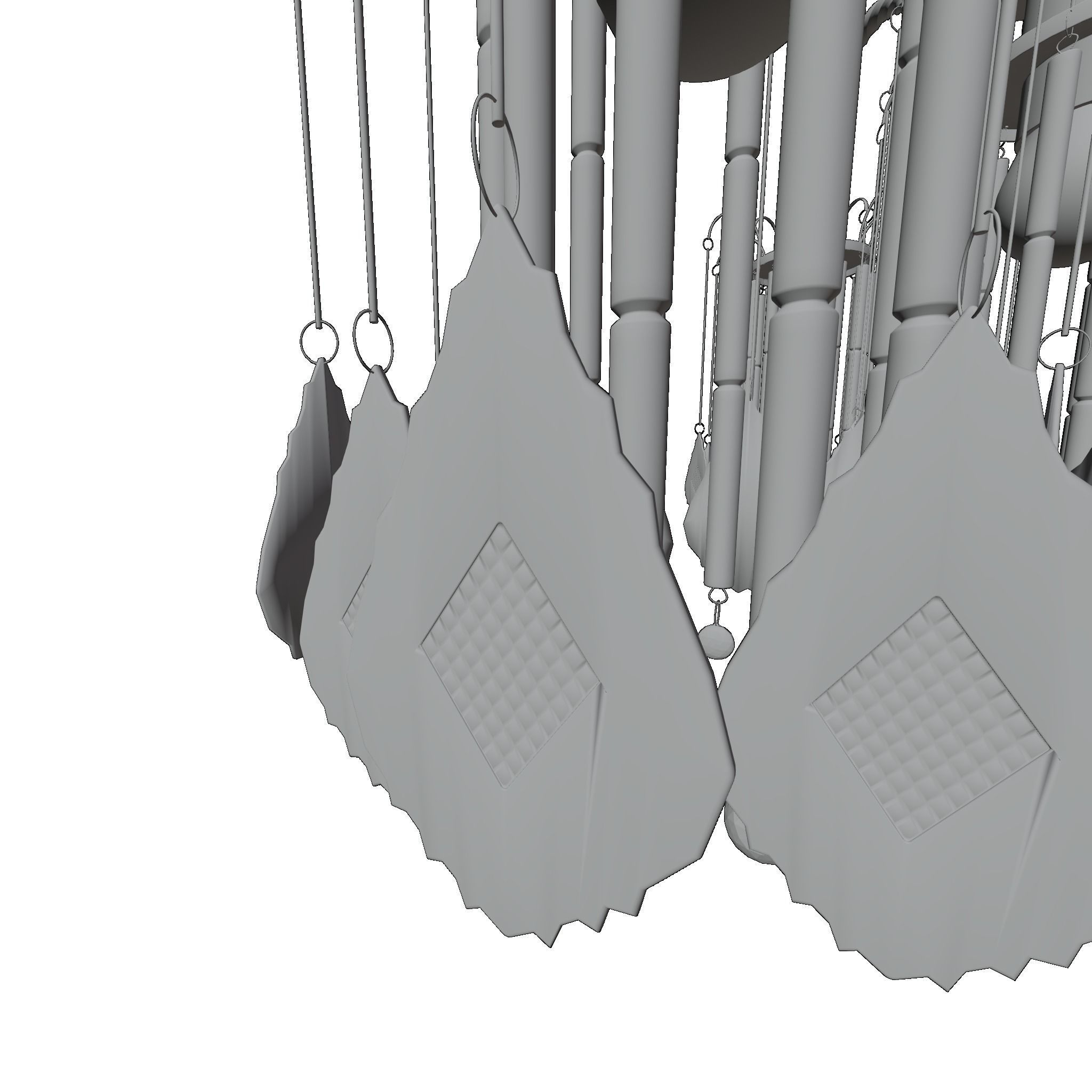 Ceiling chandelier classic crystal 3D model_12