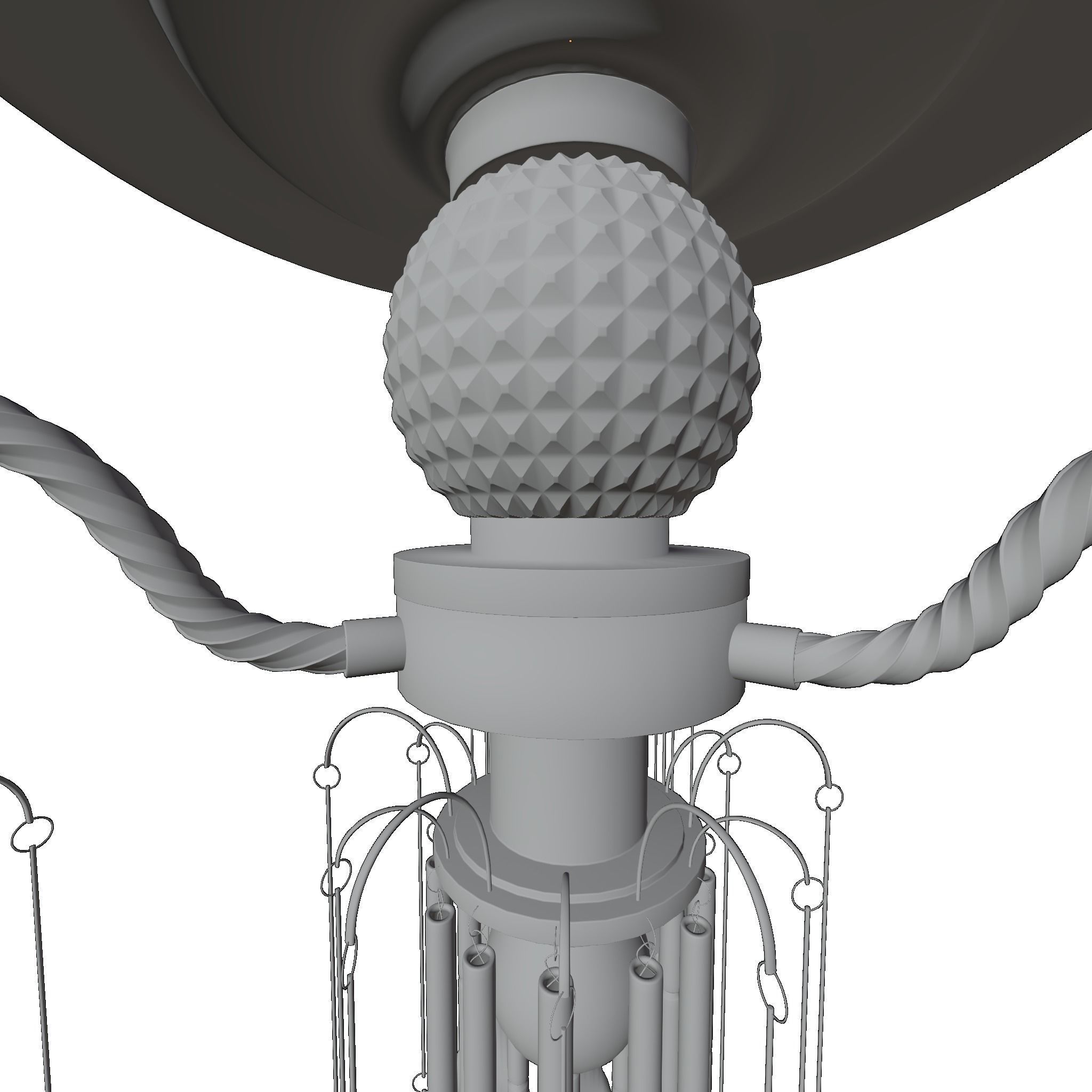 Ceiling chandelier classic crystal 3D model_10