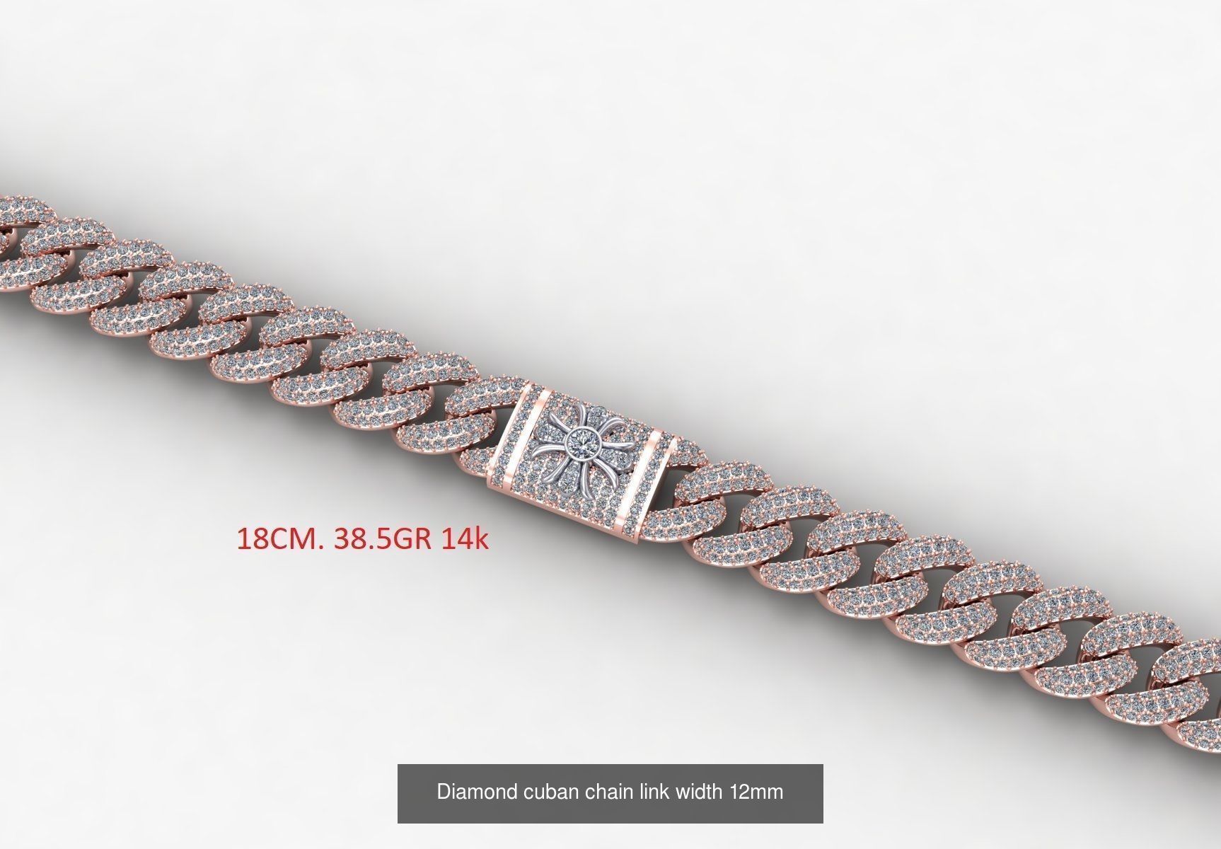 Cuban bracelet  3D Model Collection_2
