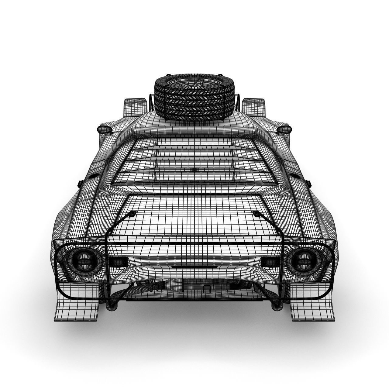 Lancia Stratos rally version 3D model_7