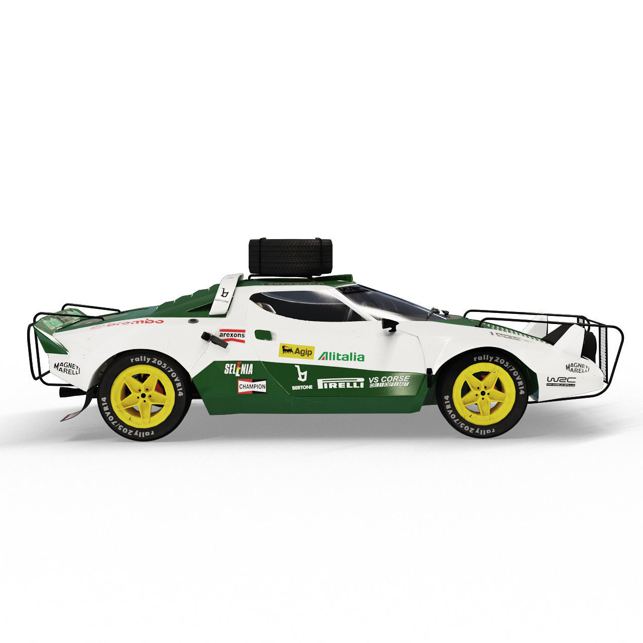 Lancia Stratos rally version 3D model_4