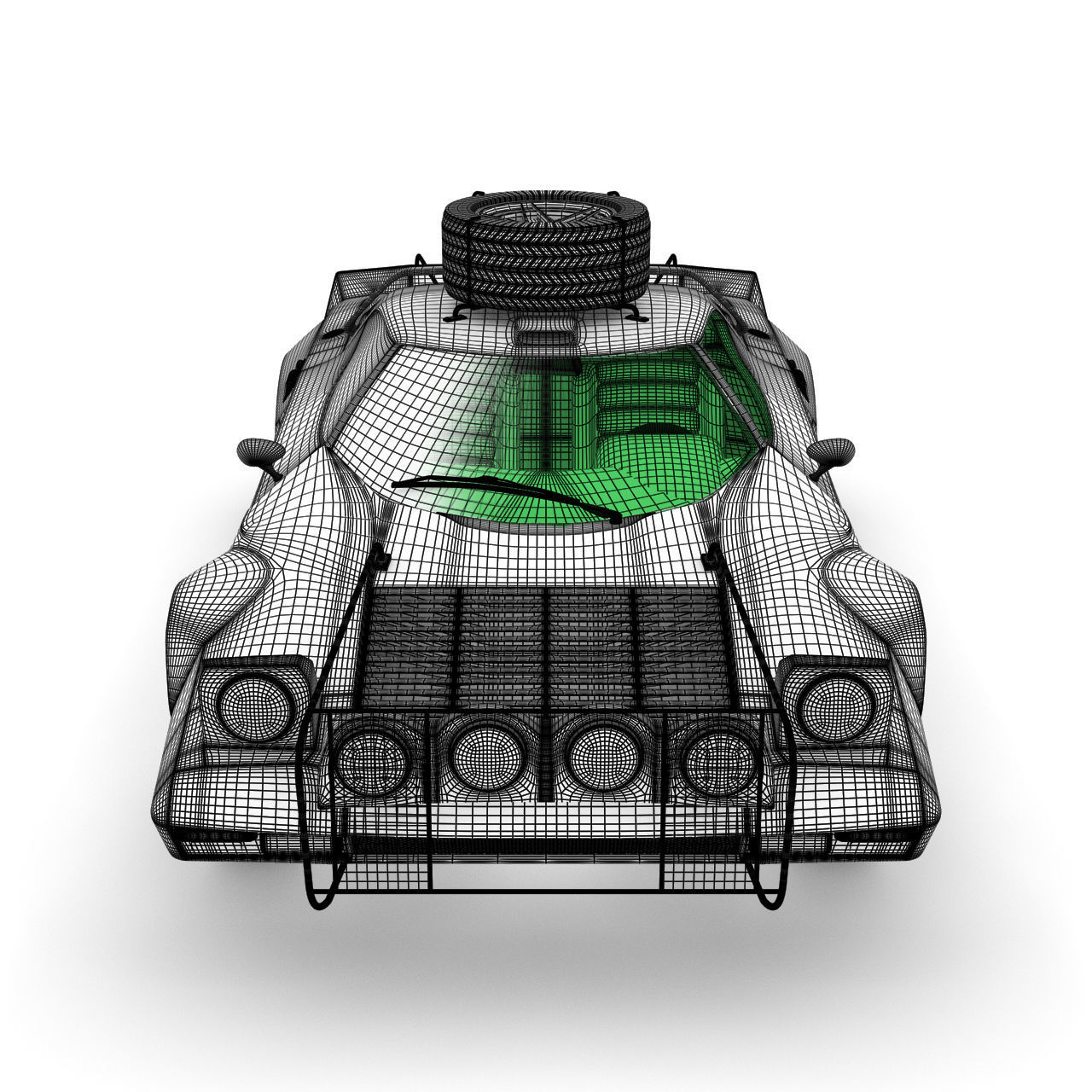 Lancia Stratos rally version 3D model_9