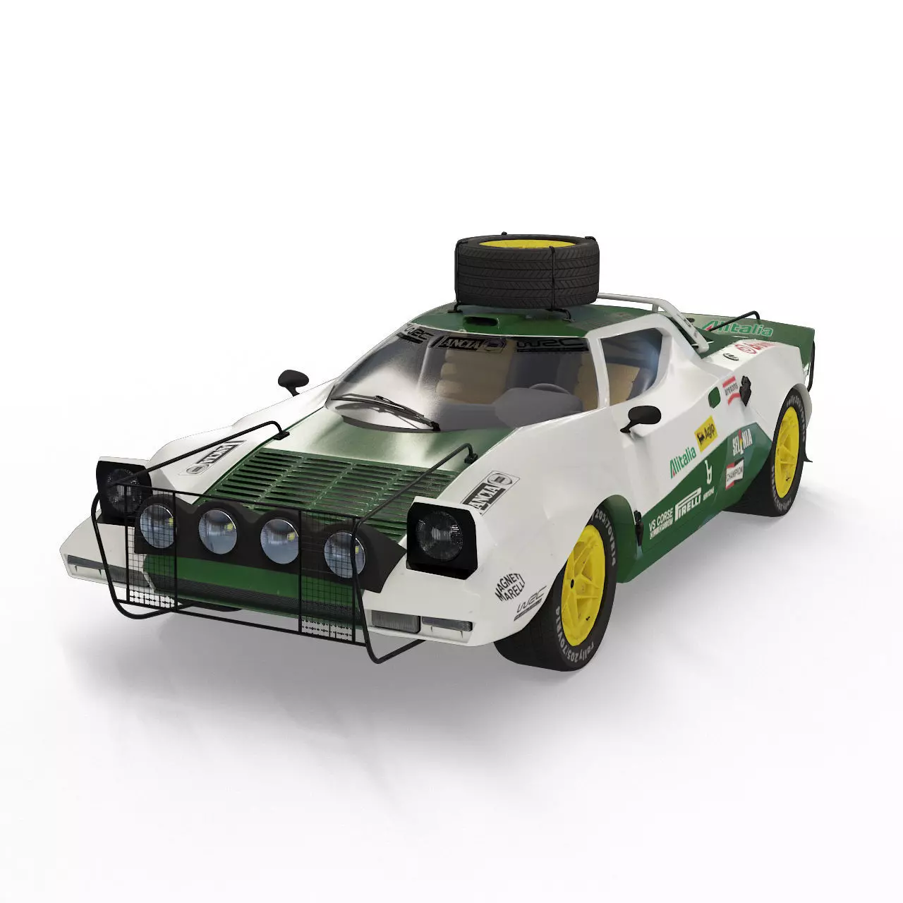 Lancia Stratos rally version 3D model_0