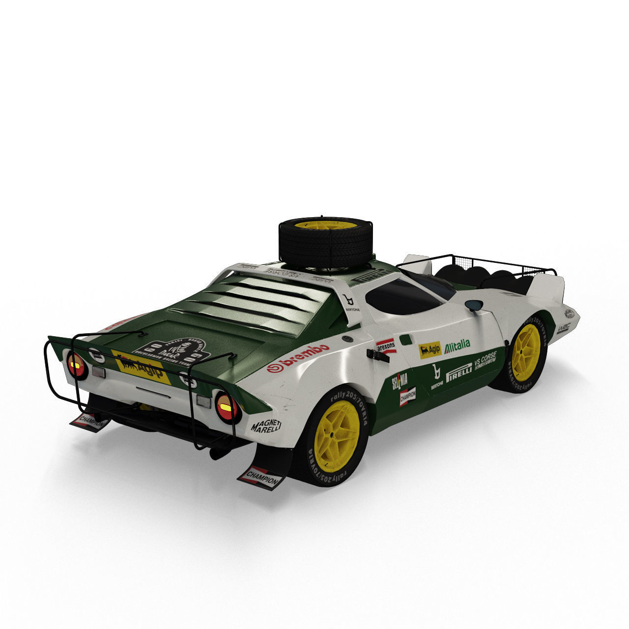 Lancia Stratos rally version 3D model_2