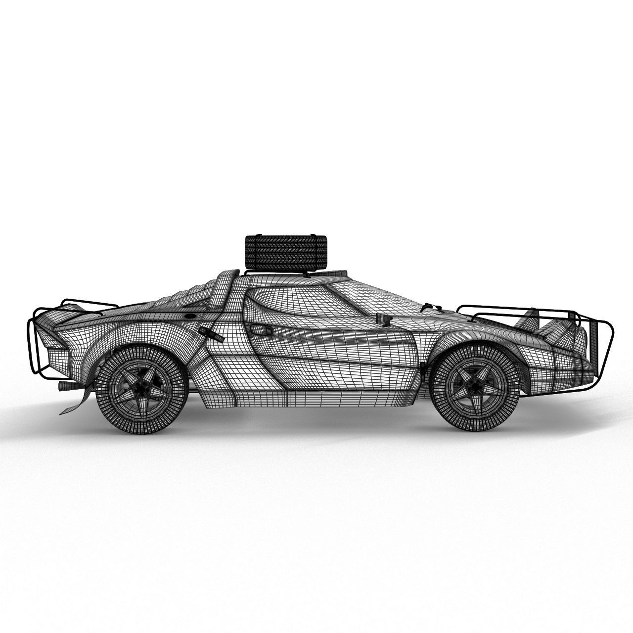 Lancia Stratos rally version 3D model_5