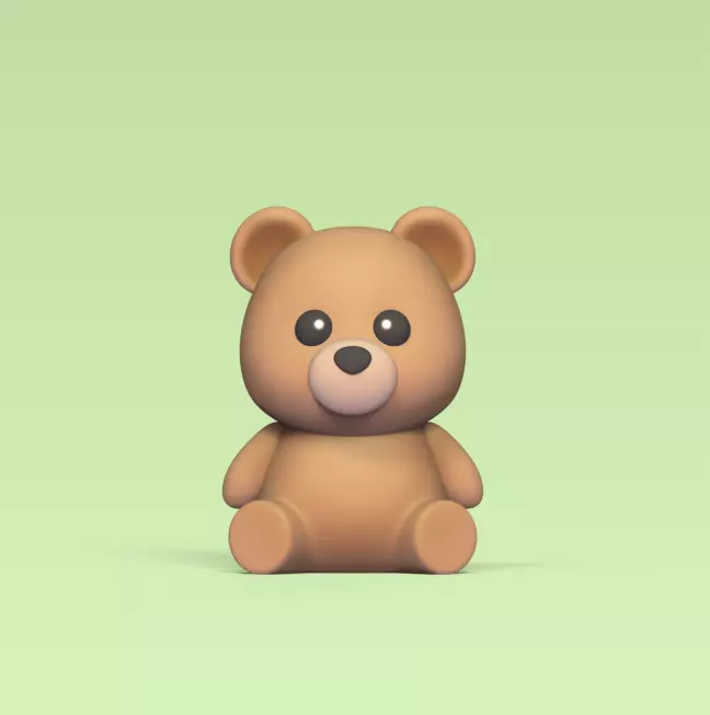 Round Bear 3D print model_0