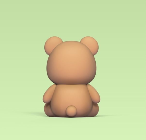 Round Bear 3D print model_2