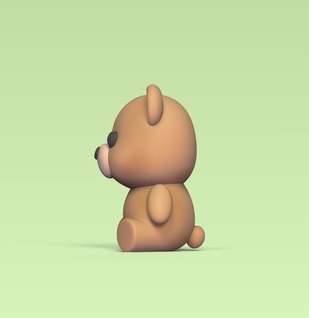 Round Bear 3D print model_1