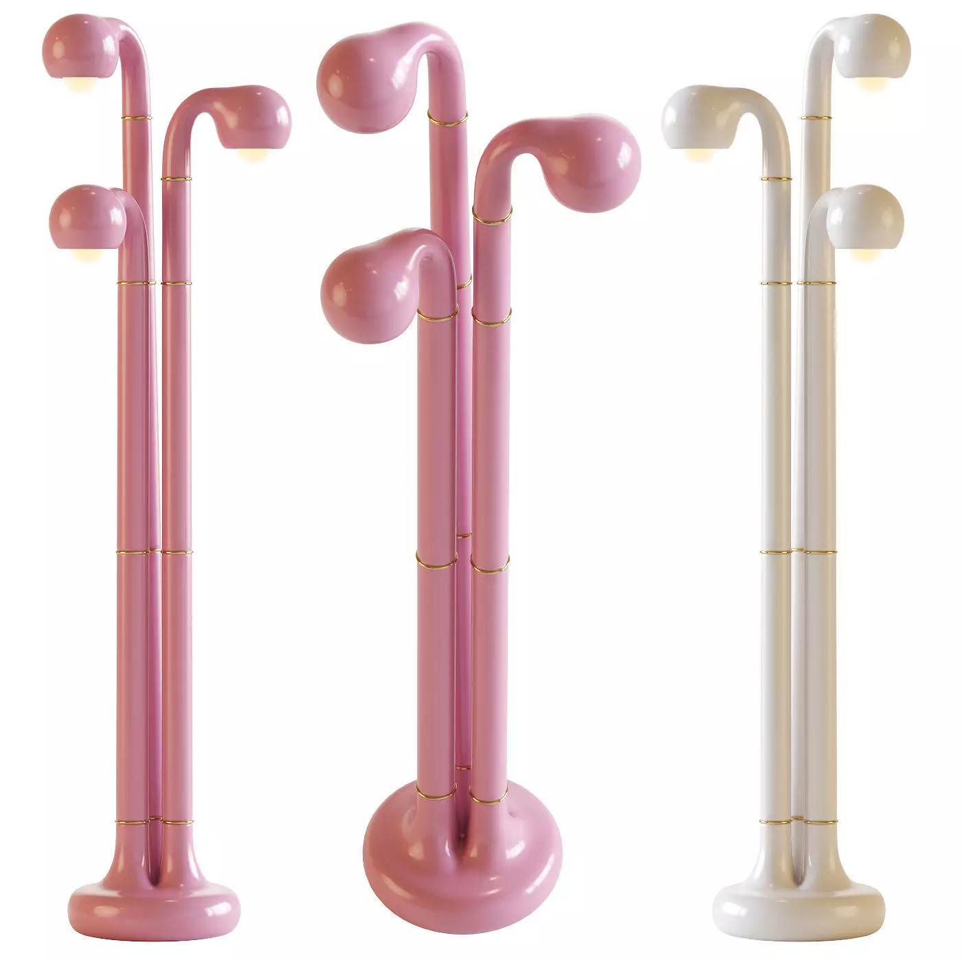 3 Globe Floor Lamp 3D model_0