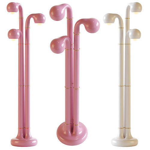 3 Globe Floor Lamp 3D model