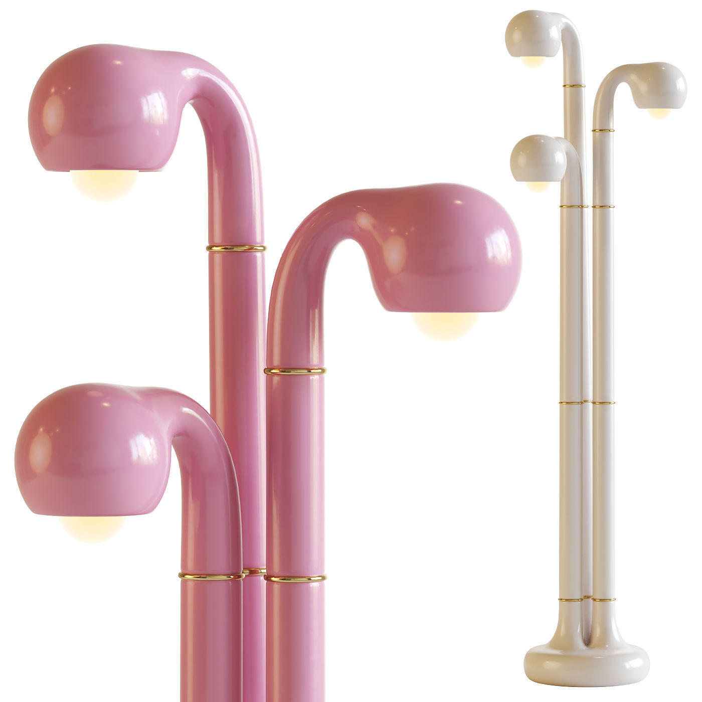 3 Globe Floor Lamp 3D model_2