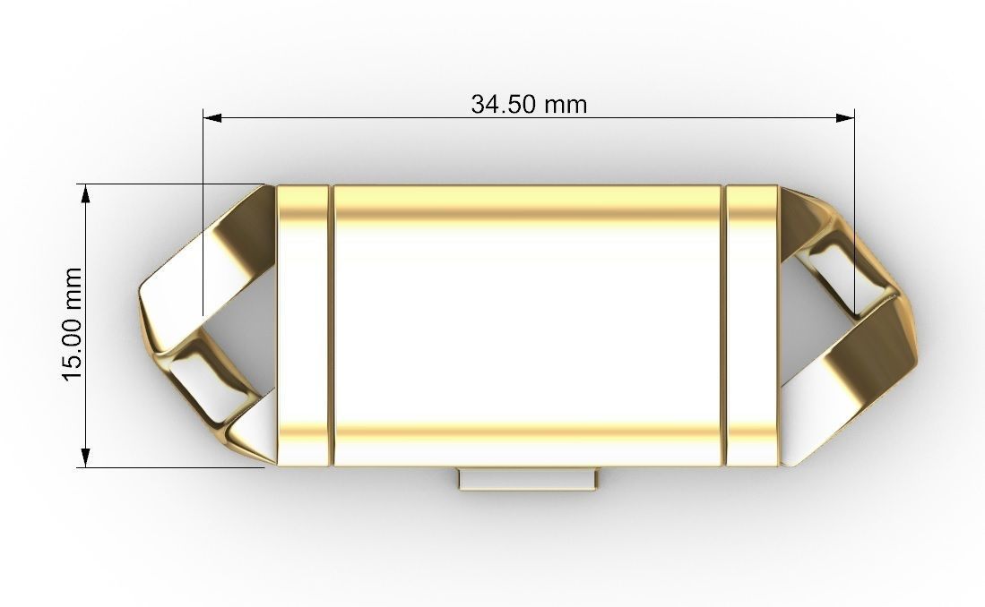 15 MM MIAMI CUBAN LINK CHAIN FOR BRACELET OR NECKLACE 3D print model_7
