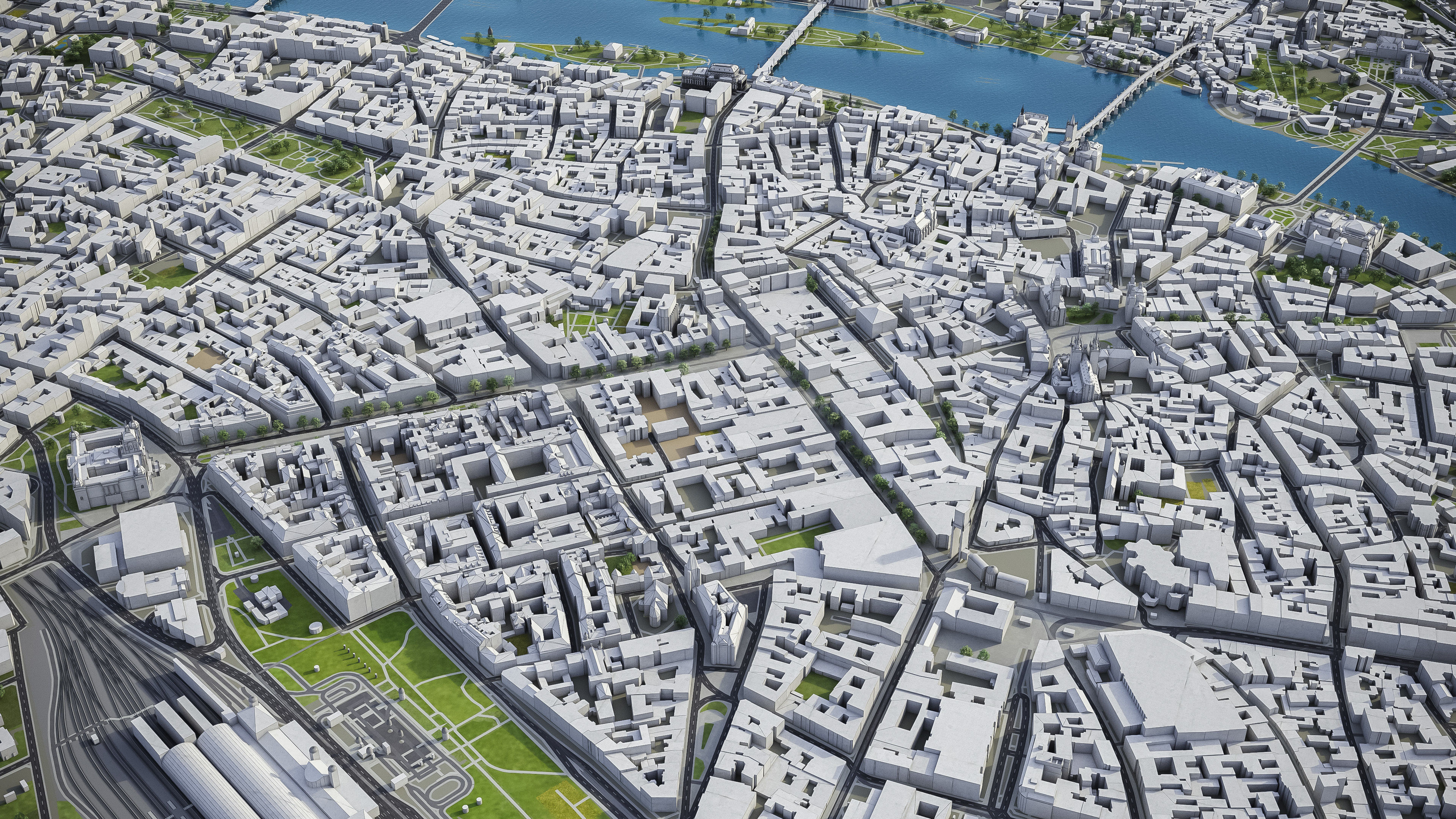 Prague Low-poly 3D model_5