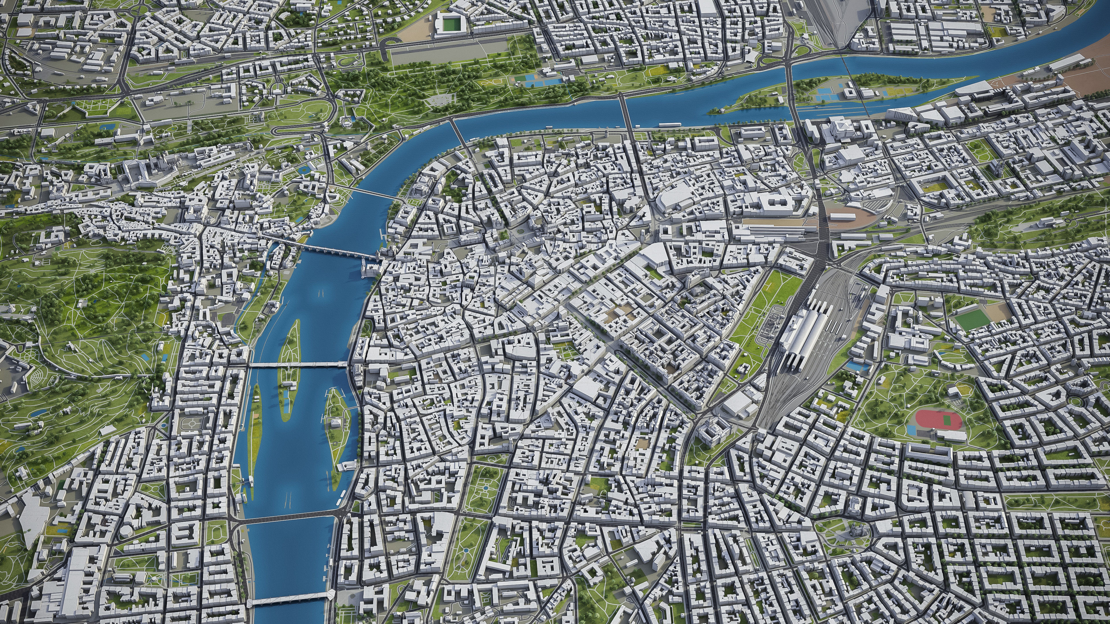 Prague Low-poly 3D model_2