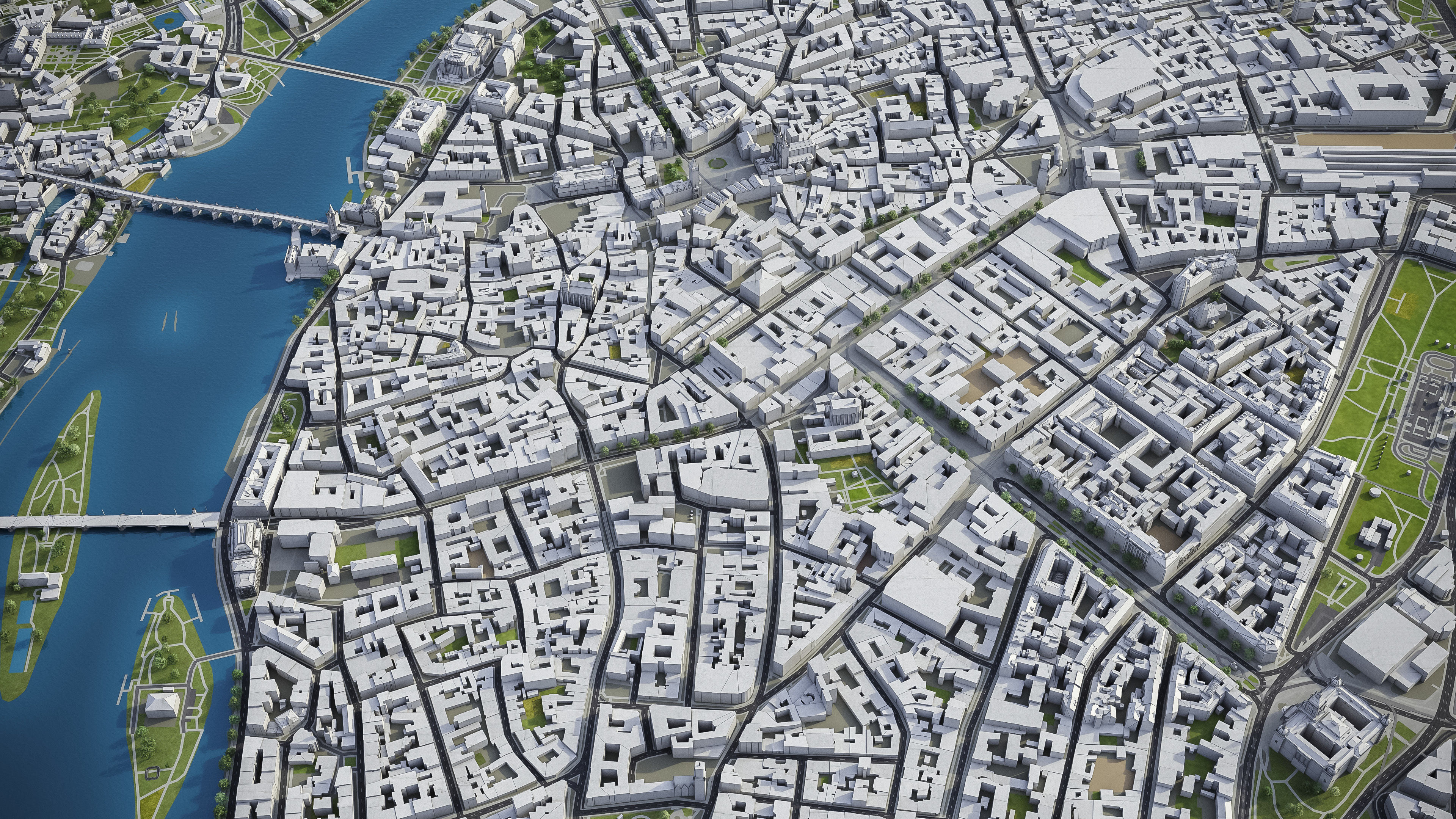 Prague Low-poly 3D model_3