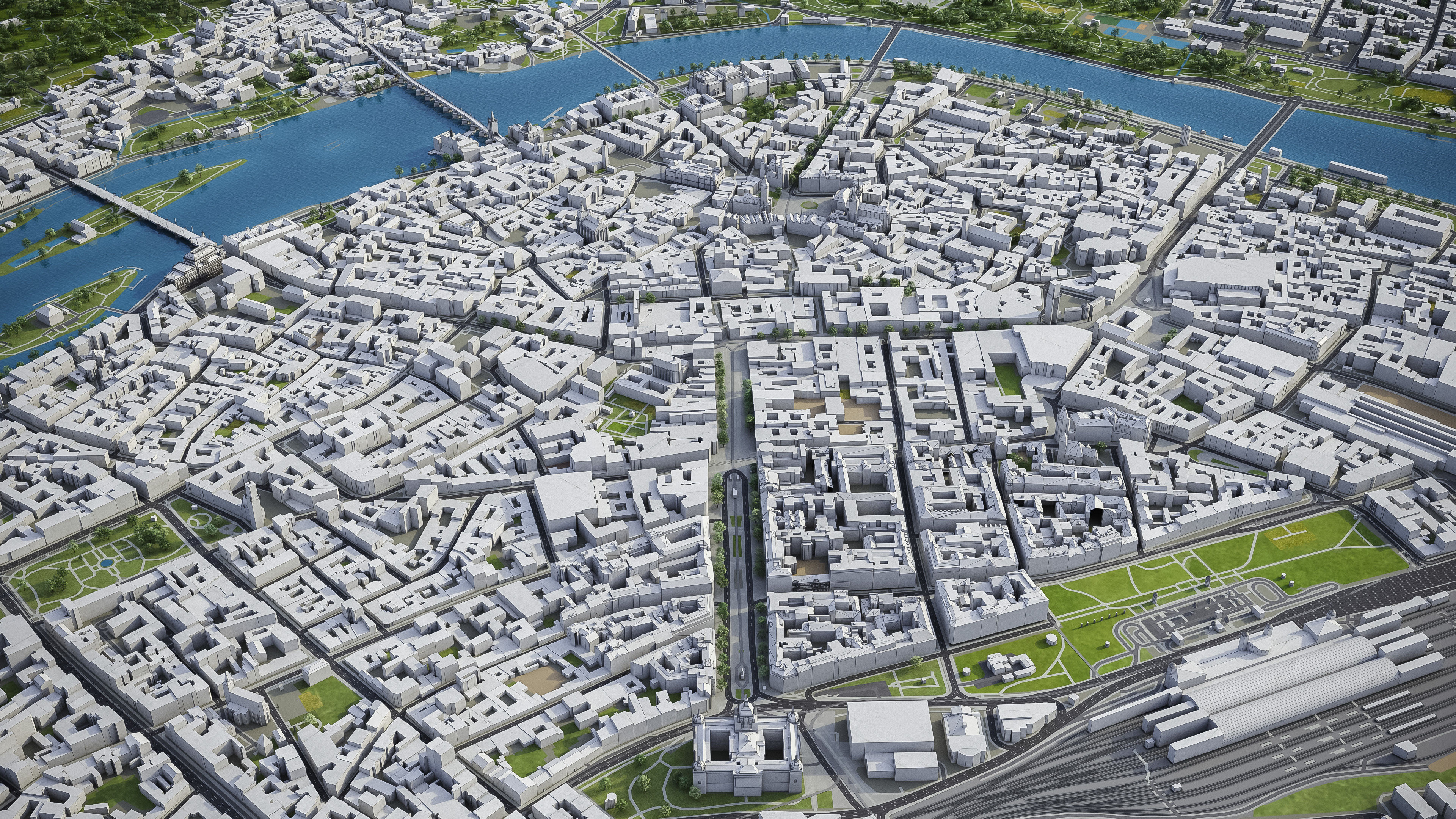 Prague Low-poly 3D model_4