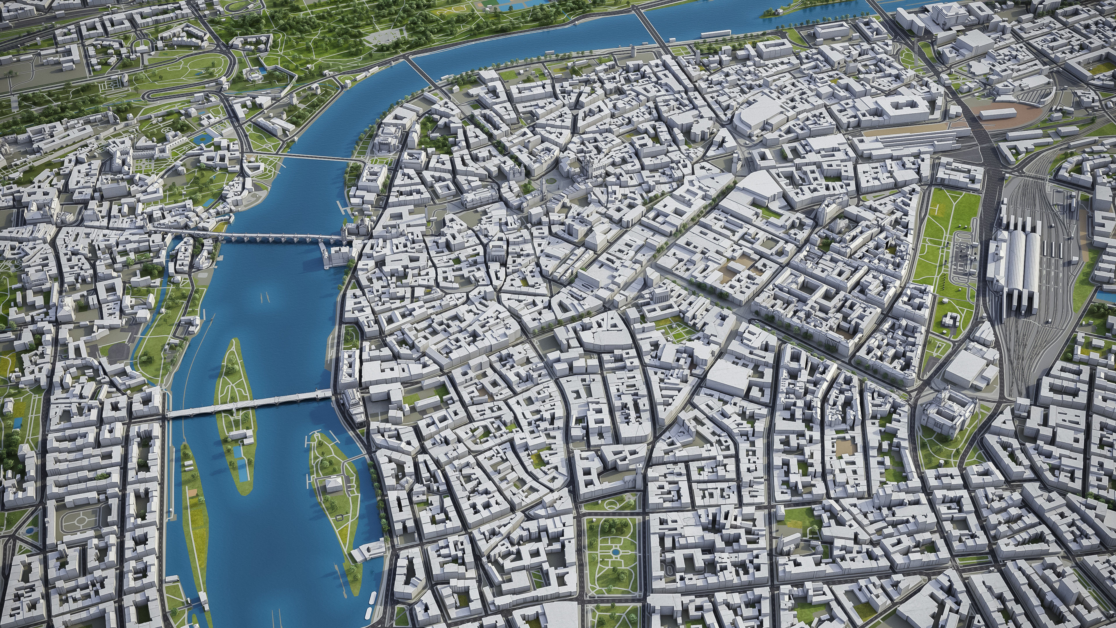 Prague Low-poly 3D model_7