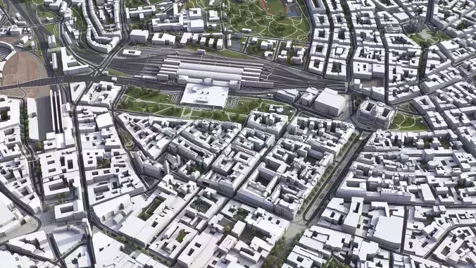 Prague - 3D City Model Low-poly 3D model 6