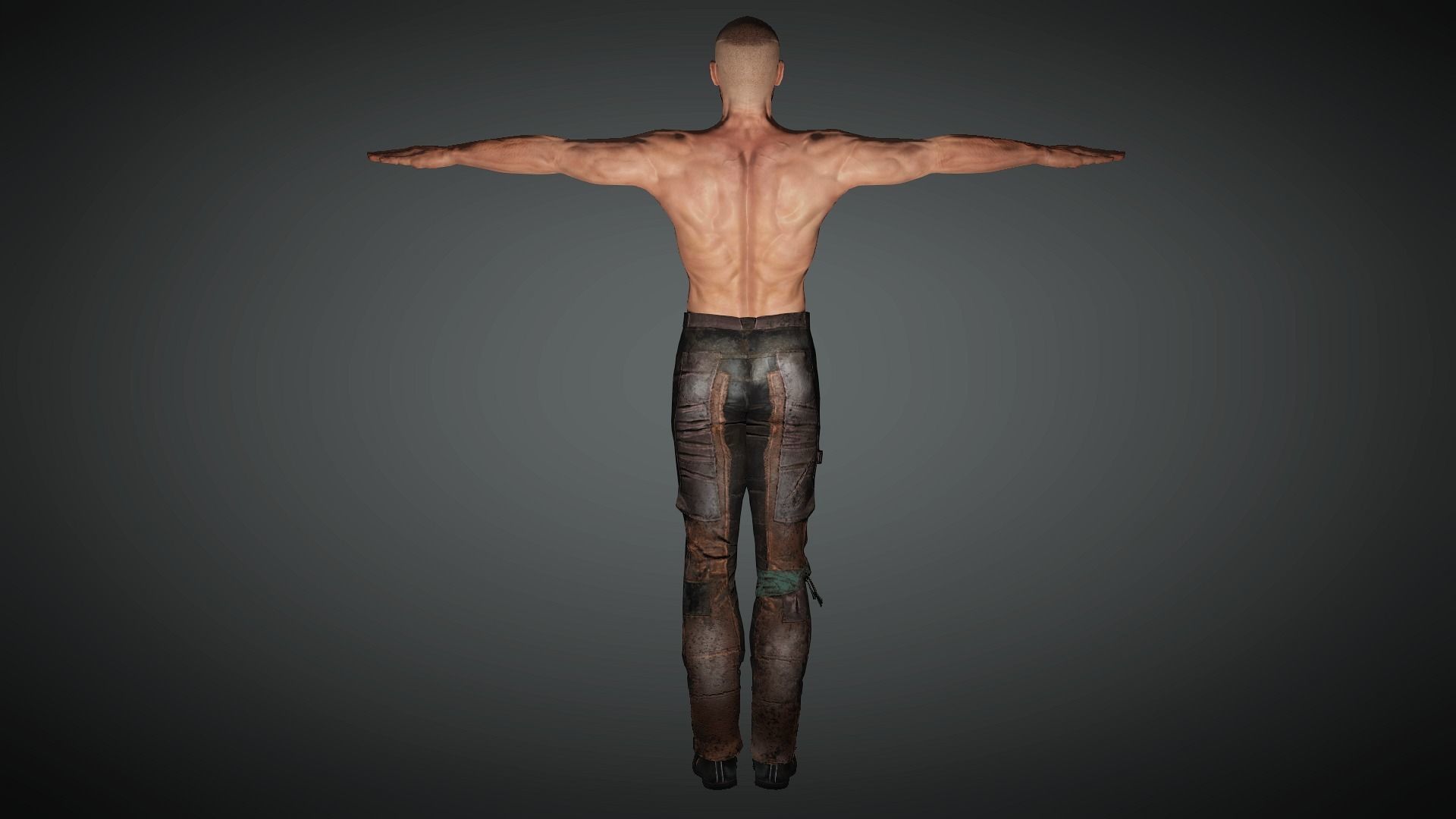 AAA Apocalypse Male Character 10 Low-poly 3D model_13