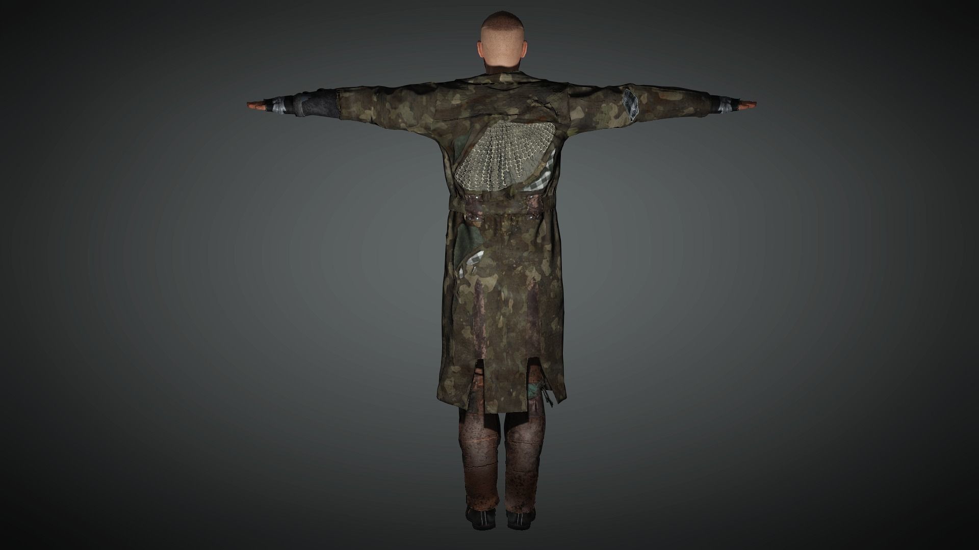 AAA Apocalypse Male Character 10 Low-poly 3D model_11