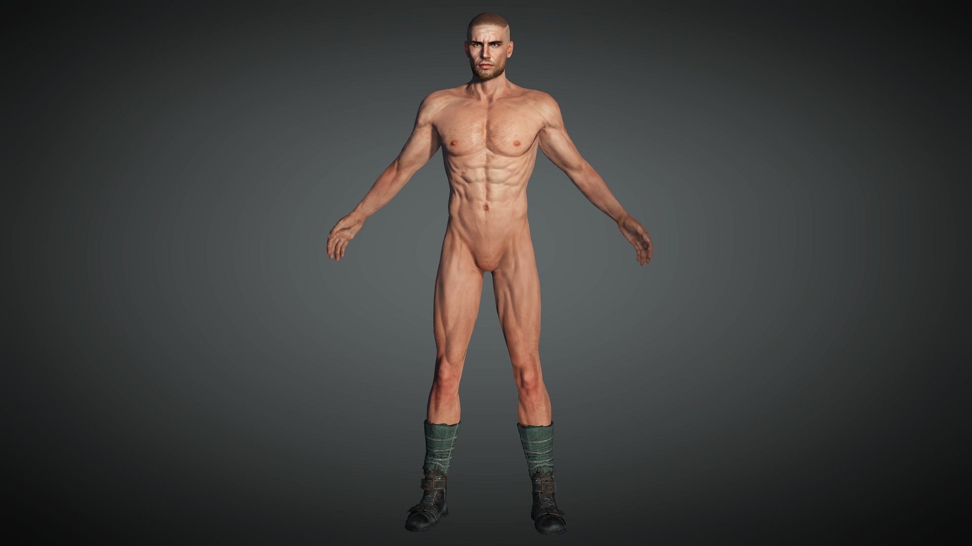 AAA Apocalypse Male Character 10 Low-poly 3D model_5