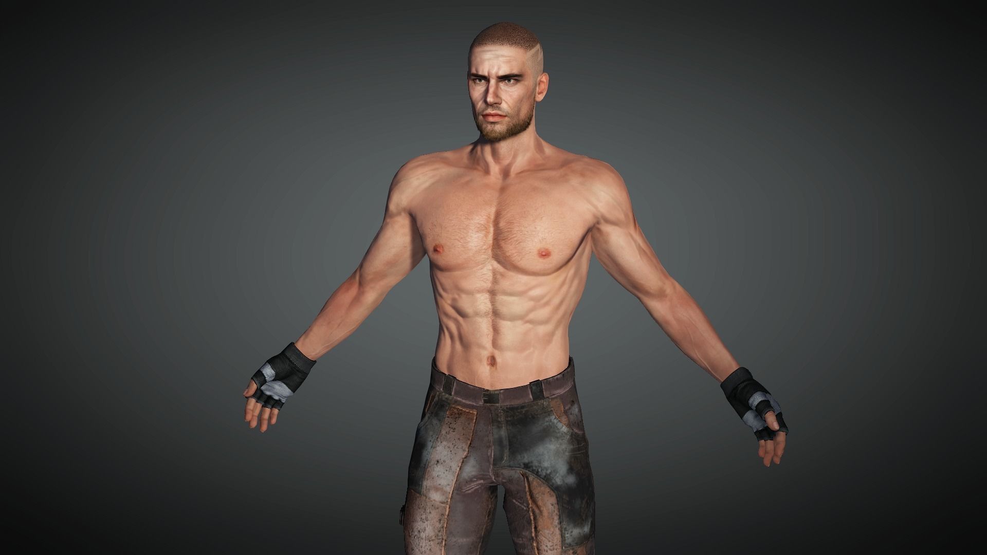 AAA Apocalypse Male Character 10 Low-poly 3D model_10