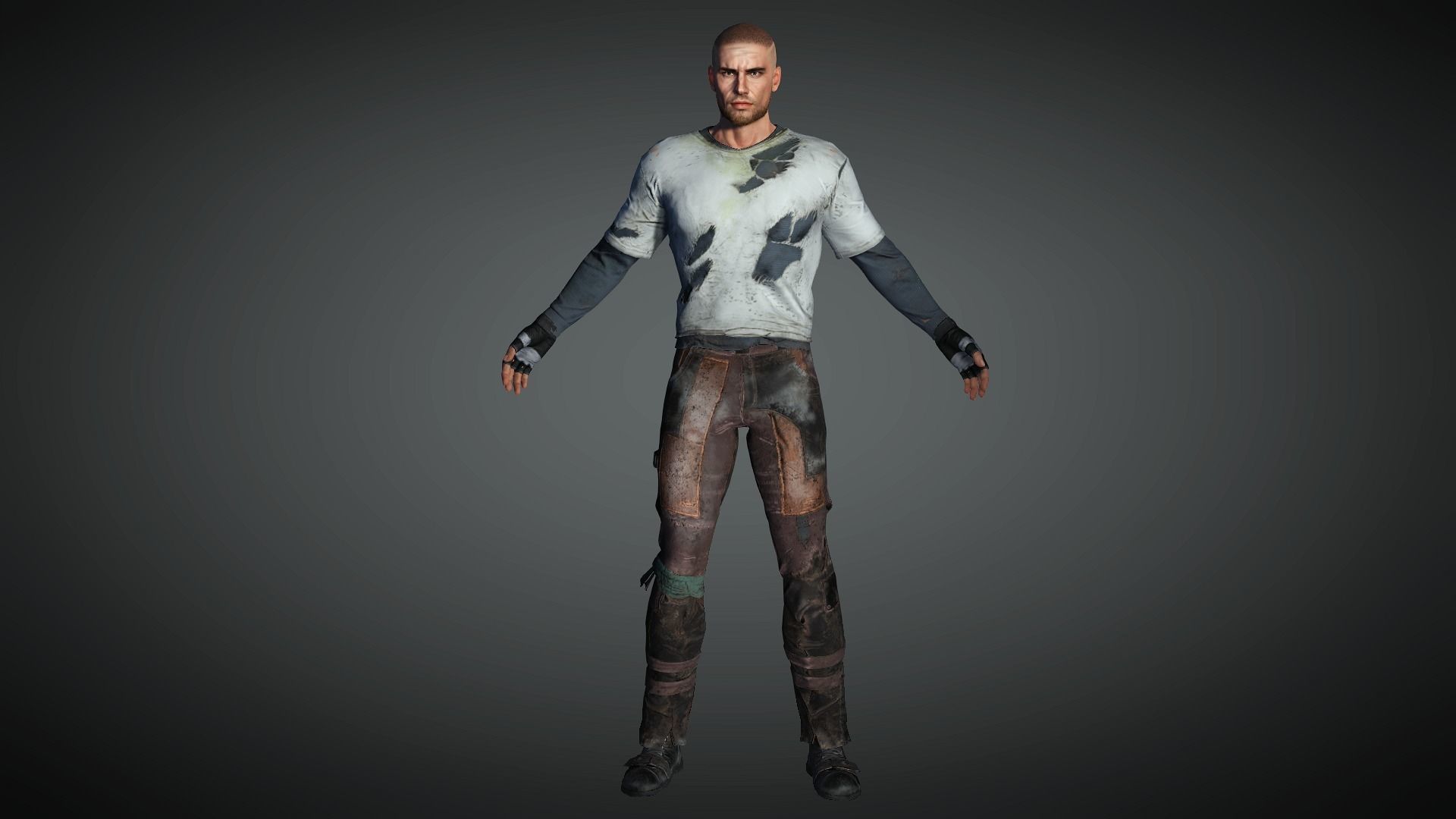 AAA Apocalypse Male Character 10 Low-poly 3D model_1
