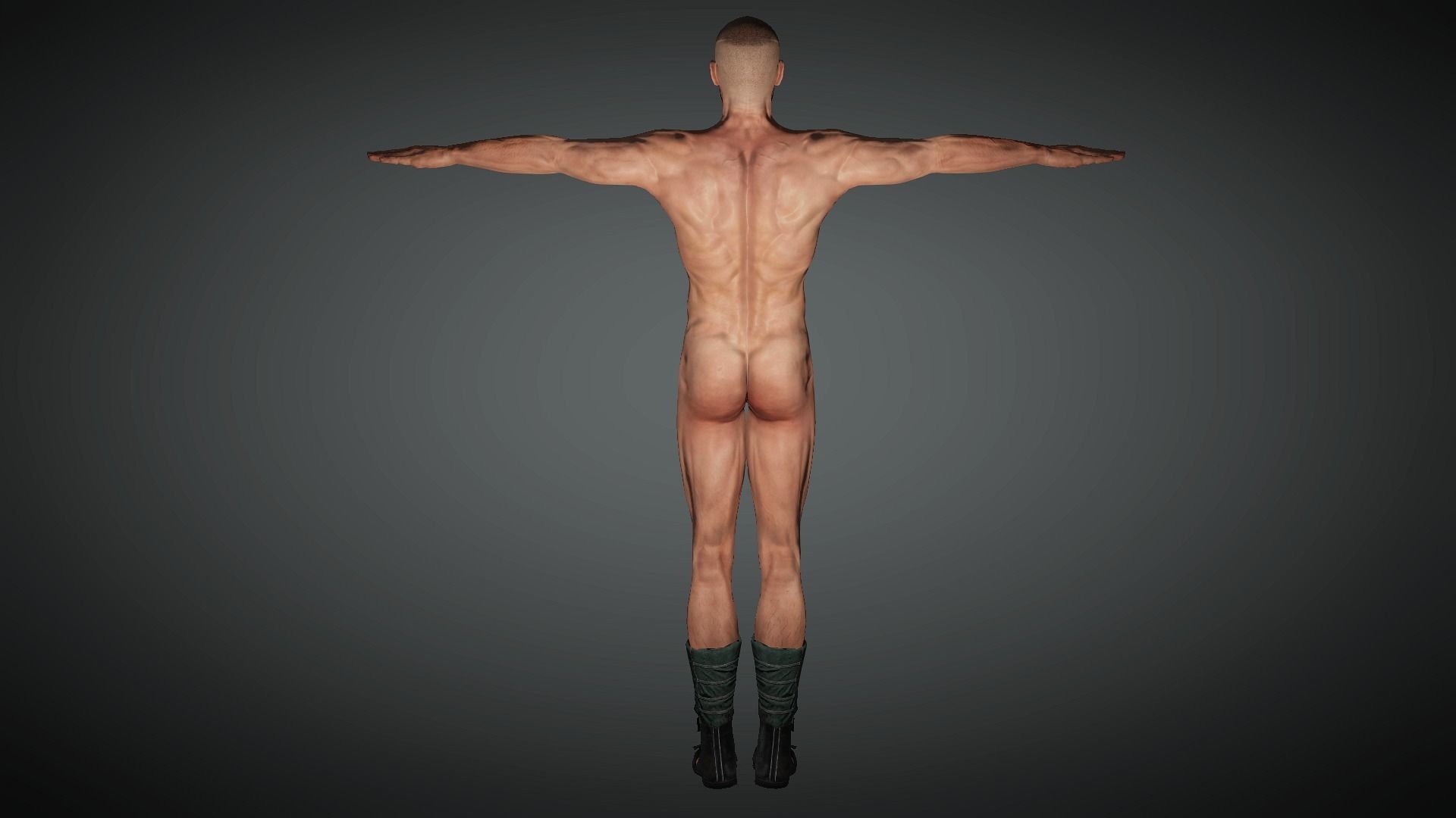 AAA Apocalypse Male Character 10 Low-poly 3D model_14