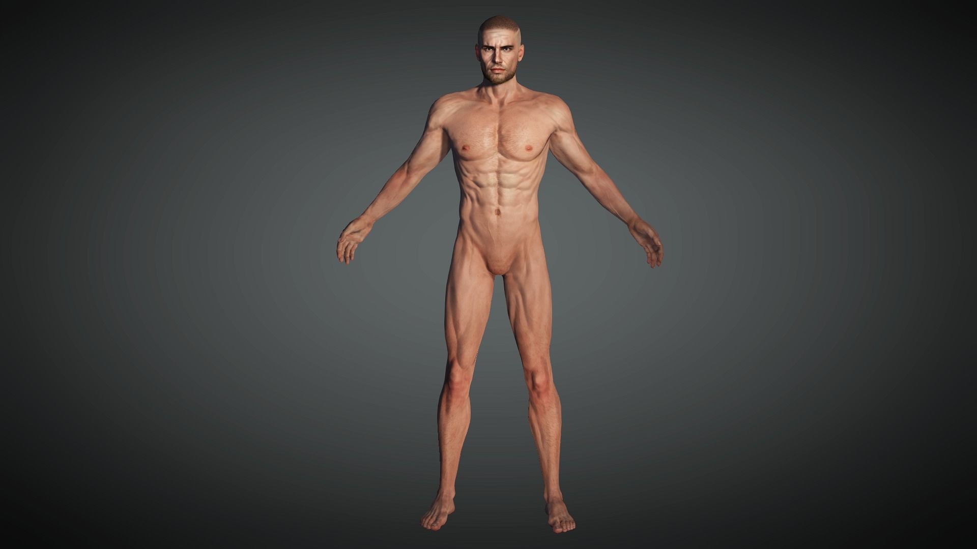 AAA Apocalypse Male Character 10 Low-poly 3D model_6